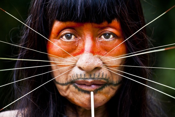 Portrait of a Matses woman by Alicia Fox
