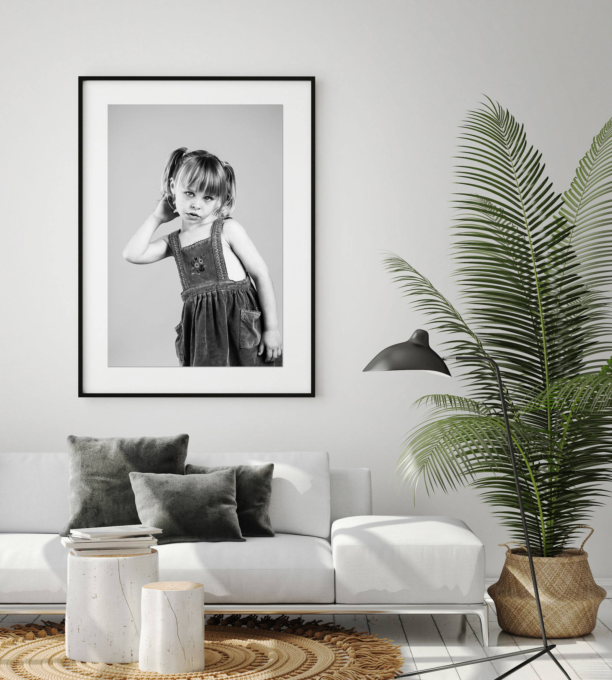 photograph print of a young girl by crescent head photo studio